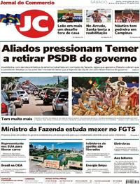 Capa do jornal Jornal do Commercio 24/06/2017