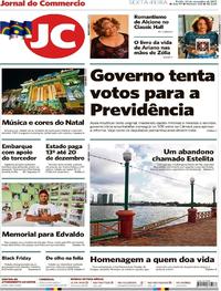 Capa do jornal Jornal do Commercio 24/11/2017