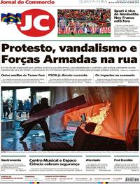 Capa do jornal Jornal do Commercio 25/05/2017