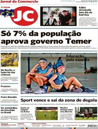 Capa do jornal Jornal do Commercio 25/06/2017