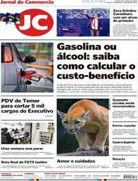 Capa do jornal Jornal do Commercio 25/07/2017