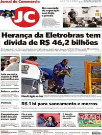 Capa do jornal Jornal do Commercio 25/08/2017
