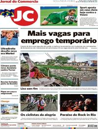 Capa do jornal Jornal do Commercio 25/09/2017