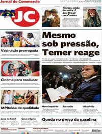 Capa do jornal Jornal do Commercio 26/05/2017
