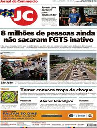 Capa do jornal Jornal do Commercio 26/06/2017