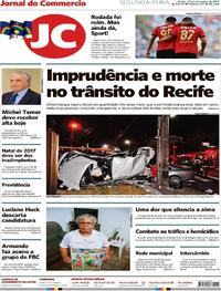 Capa do jornal Jornal do Commercio 27/11/2017