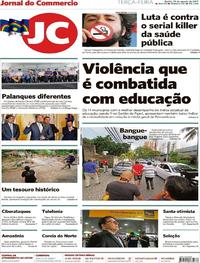 Capa do jornal Jornal do Commercio 29/08/2017