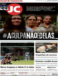 Capa do jornal Jornal do Commercio 29/10/2017