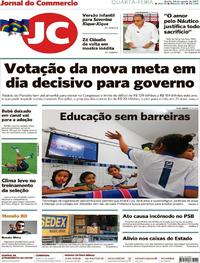 Capa do jornal Jornal do Commercio 30/08/2017