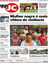 Capa do jornal Jornal do Commercio 30/10/2017