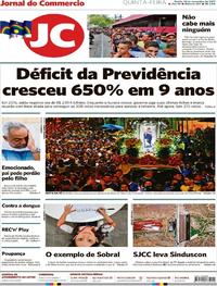 Capa do jornal Jornal do Commercio 30/11/2017