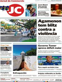 Capa do jornal Jornal do Commercio 31/08/2017