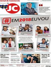 Capa do jornal Jornal do Commercio 01/01/2018