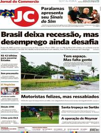 Capa do jornal Jornal do Commercio 02/03/2018