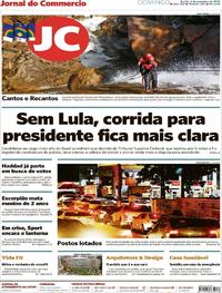 Capa do jornal Jornal do Commercio 02/09/2018