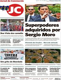 Capa do jornal Jornal do Commercio 02/11/2018