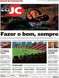 Capa do jornal Jornal do Commercio 02/12/2018