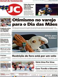 Capa do jornal Jornal do Commercio 03/05/2018