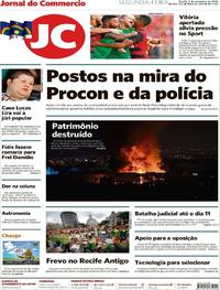 Capa do jornal Jornal do Commercio 03/09/2018