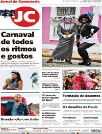 Capa do jornal Jornal do Commercio 04/02/2018