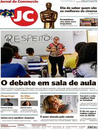 Capa do jornal Jornal do Commercio 04/03/2018