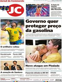 Capa do jornal Jornal do Commercio 04/06/2018