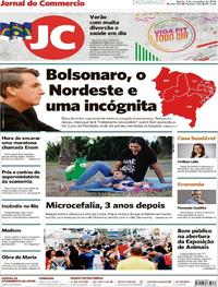 Capa do jornal Jornal do Commercio 04/11/2018