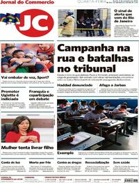 Capa do jornal Jornal do Commercio 05/09/2018