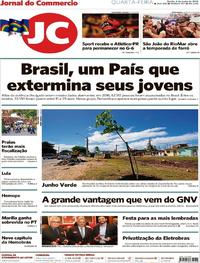 Capa do jornal Jornal do Commercio 06/06/2018