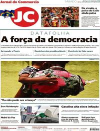 Capa do jornal Jornal do Commercio 06/10/2018