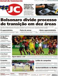 Capa do jornal Jornal do Commercio 06/11/2018