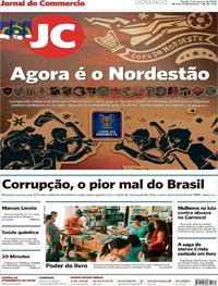 Capa do jornal Jornal do Commercio 07/01/2018