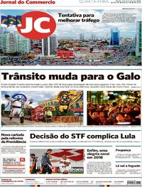 Capa do jornal Jornal do Commercio 07/02/2018