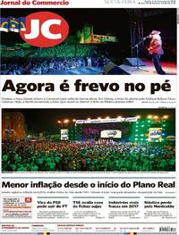 Capa do jornal Jornal do Commercio 09/02/2018