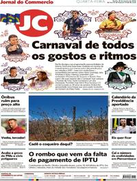 Capa do jornal Jornal do Commercio 10/01/2018