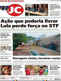 Capa do jornal Jornal do Commercio 10/04/2018