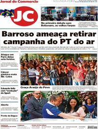 Capa do jornal Jornal do Commercio 10/09/2018