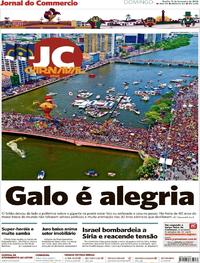 Capa do jornal Jornal do Commercio 11/02/2018