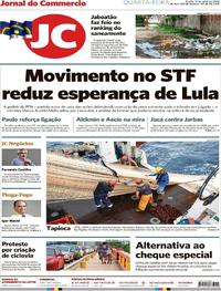 Capa do jornal Jornal do Commercio 11/04/2018