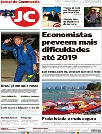 Capa do jornal Jornal do Commercio 11/06/2018