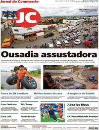 Capa do jornal Jornal do Commercio 11/07/2018