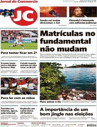 Capa do jornal Jornal do Commercio 11/08/2018