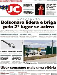 Capa do jornal Jornal do Commercio 11/09/2018
