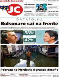 Capa do jornal Jornal do Commercio 11/10/2018