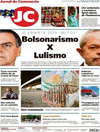 Capa do jornal Jornal do Commercio 11/11/2018
