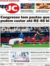 Capa do jornal Jornal do Commercio 12/07/2018