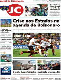 Capa do jornal Jornal do Commercio 12/11/2018