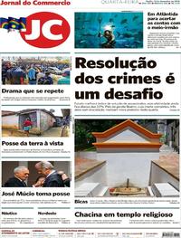 Capa do jornal Jornal do Commercio 12/12/2018