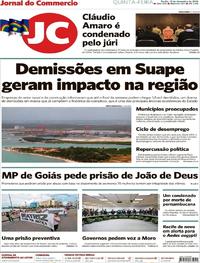 Capa do jornal Jornal do Commercio 13/12/2018