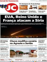 Capa do jornal Jornal do Commercio 14/04/2018